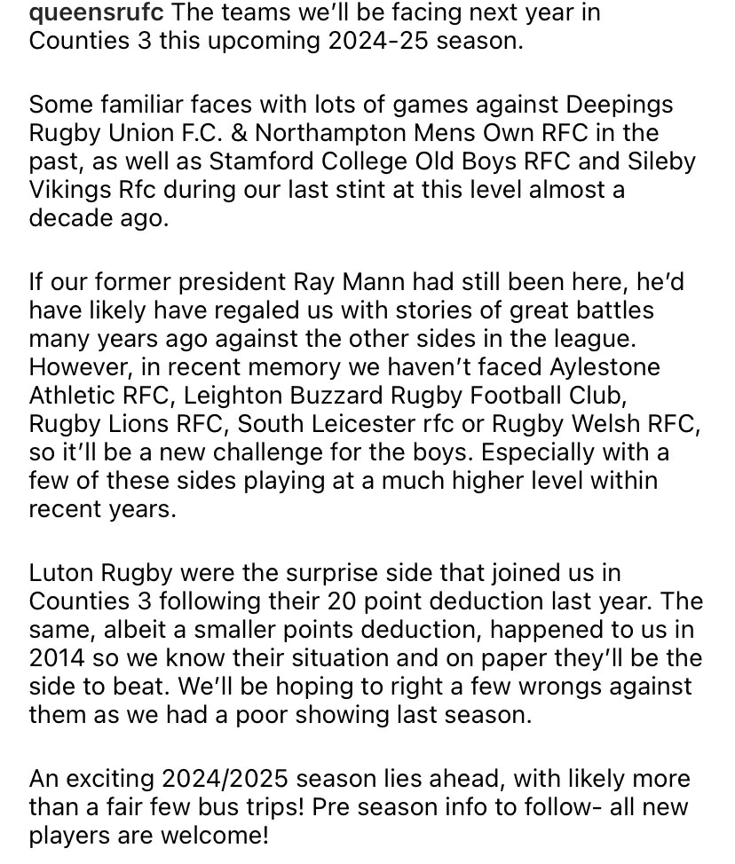 A run down of who we’re facing next season!