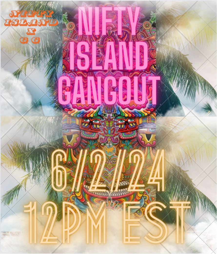 Come join us in the Discord today with <a href="/whenlamboBU/">B U 💜 🗿👁️</a> for some @Nifty_Island fun!!! 

Some Prizes will be handed out throughout the session💜