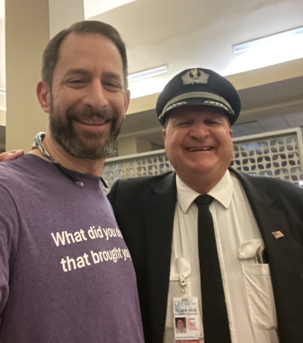 'What did you do today that brought you joy?®' My JOY is being with this guy on his Retirement flight ✈️ A huge Congratulation to Tino on his retirement from @AmericanAir