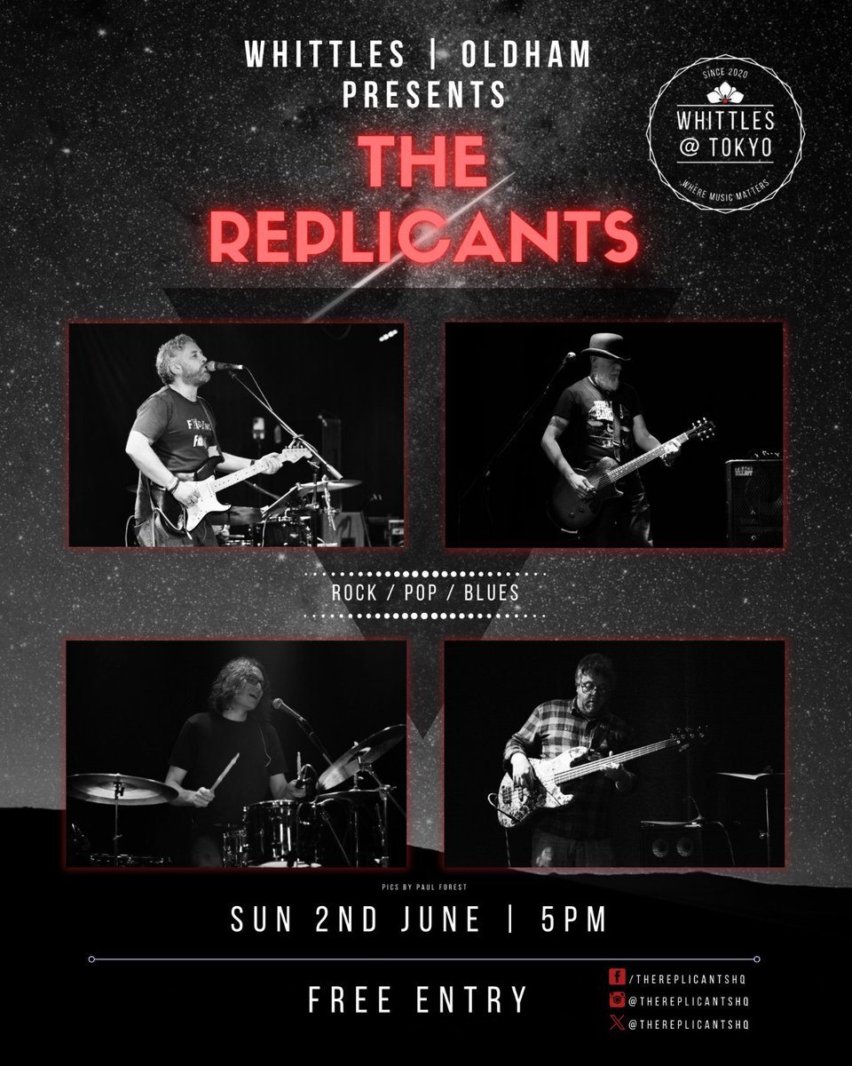 Outdoor stage confirmed today for <a href="/TheReplicantsHQ/">The Replicants</a> <a href="/whittles_oldham/">Whittles Oldham</a> 5pm! Join us! 🌞🤘🏻🍻🎸