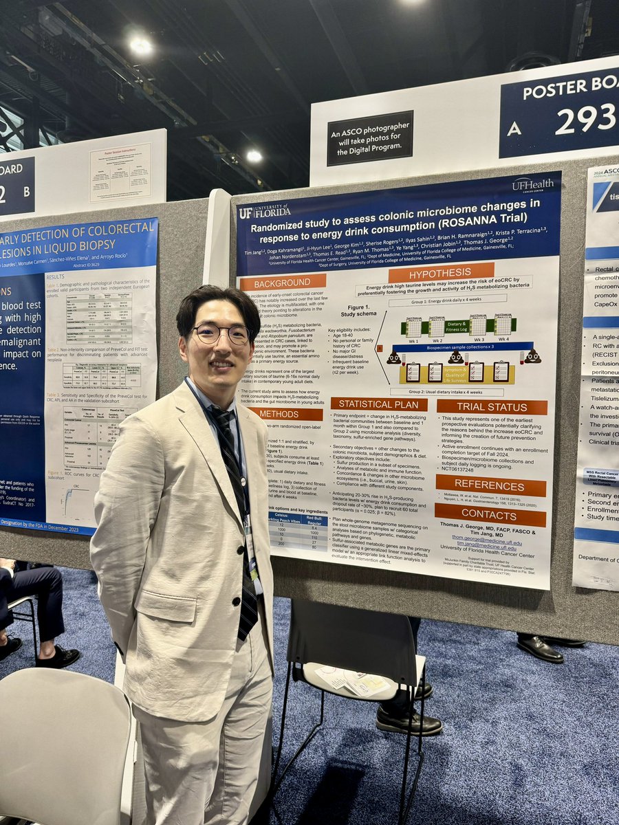 Tim_Jang73's tweet image. Grateful for all the guidance and support from my mentor @TGeorgeMD and fellowship program @HemeOncGators that made my first ASCO poster presentation a success! Your guidance and encouragement have been invaluable and I feel truly blessed🙏🏼 #ASCO24 #hemeonc #UF #UFGators