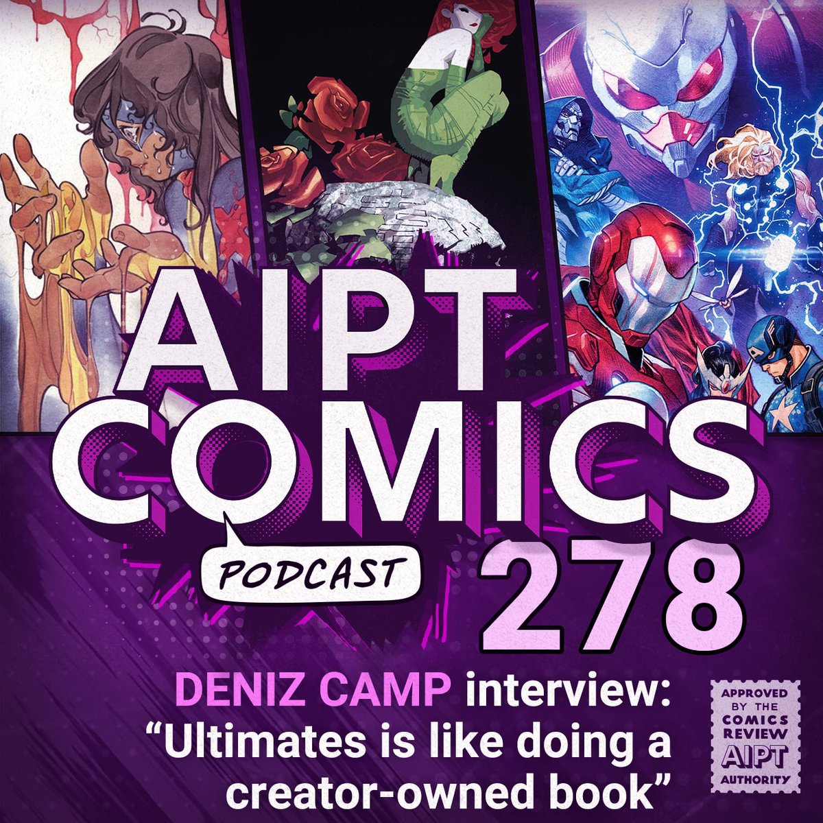 AIPTcomics's tweet photo. Don't miss the AIPT Comics Podcast Episode 278: Deniz Camp (@DenizCamp) talks Ultimates (Out on #NCBD!), his craft, working with @juanmfrigeri and Jonathan Hickman, and SO much more! #comics 
Listen wherever you get your #podcasts or here:
https://t.co/U8rCyvvTwP https://t.co/utGplYT9oh
