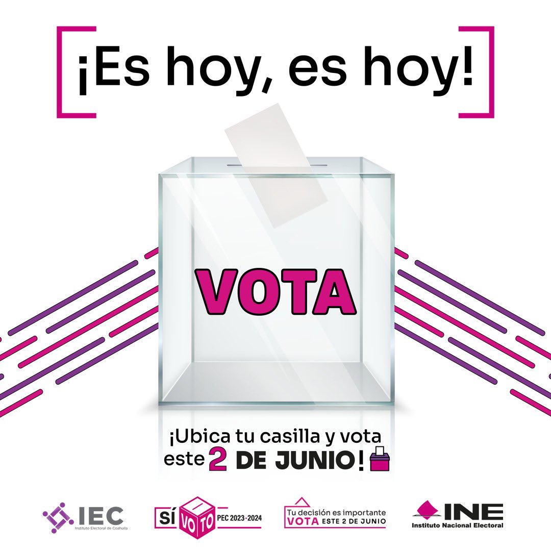 AlbertoCamposH's tweet photo. ¡Es hora de hacer oír tu voz!
Ubica tu casilla en
https://t.co/jVpDzBAmas.
Recuerda que las casillas cierran a las 18:00 horas
#HoyVotamos2024️
#ParticipaciónCiudadana2024️ https://t.co/cZALcmea7l