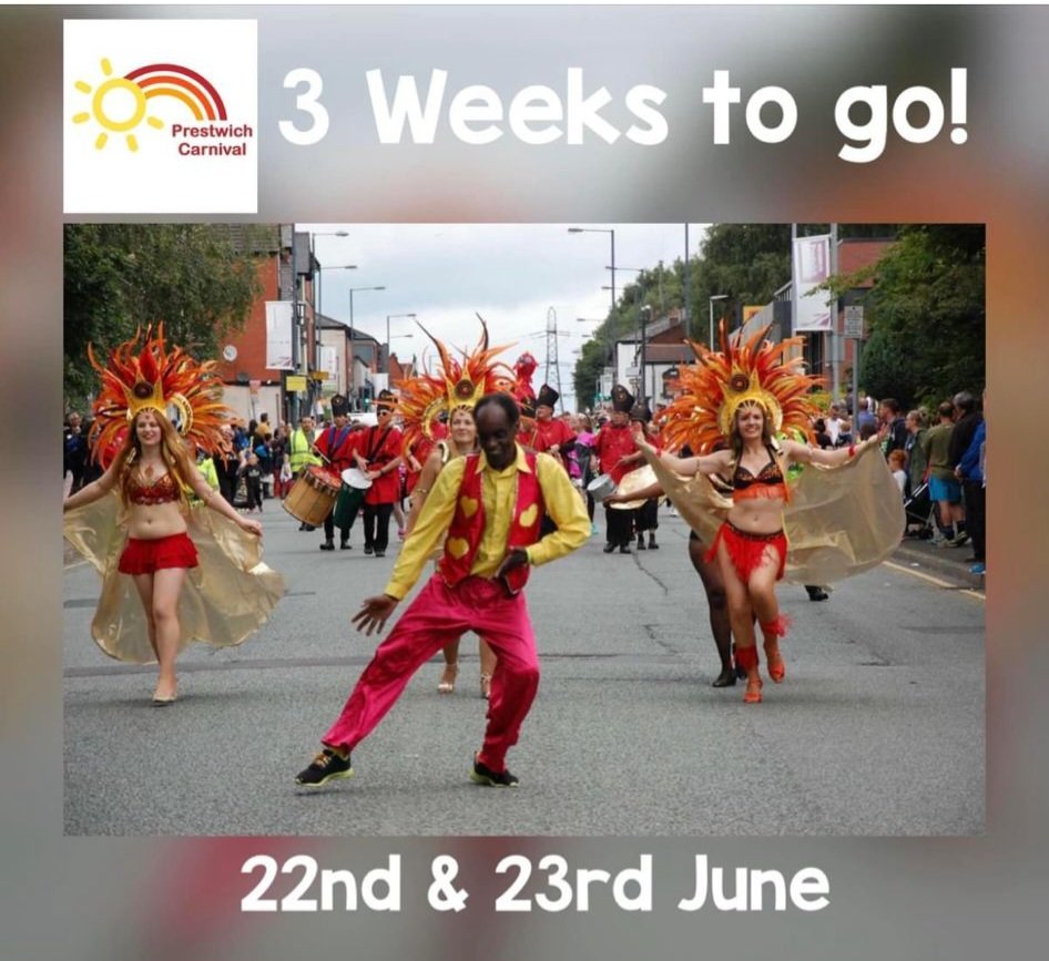 PrestwichCarni's tweet photo. Let's hope weather is good for #Prestwich Carnival and @JosephHolt1849 Grand Parade! Visit https://t.co/9rZHcdYSlx to see What's On! @BuryTimes @So_Prestwich @PwichArtsFest @BuryCouncil @TNLComFund @AvoiraLimited @MaccasBar @PrestwichCinema @ForumPrestwich @GMPSpecials Pls RP https://t.co/71JZkUBCuJ