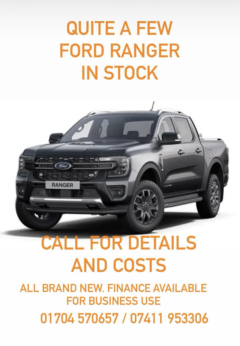 Plenty of brand new shape FORD RANGER in stock. Call for details 01704570657 / 07411953306 
#fordranger #newford #fordvan #newvan