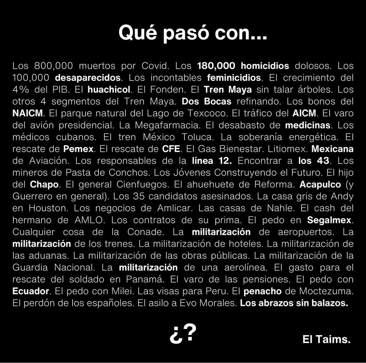 Publicación viral en redes.