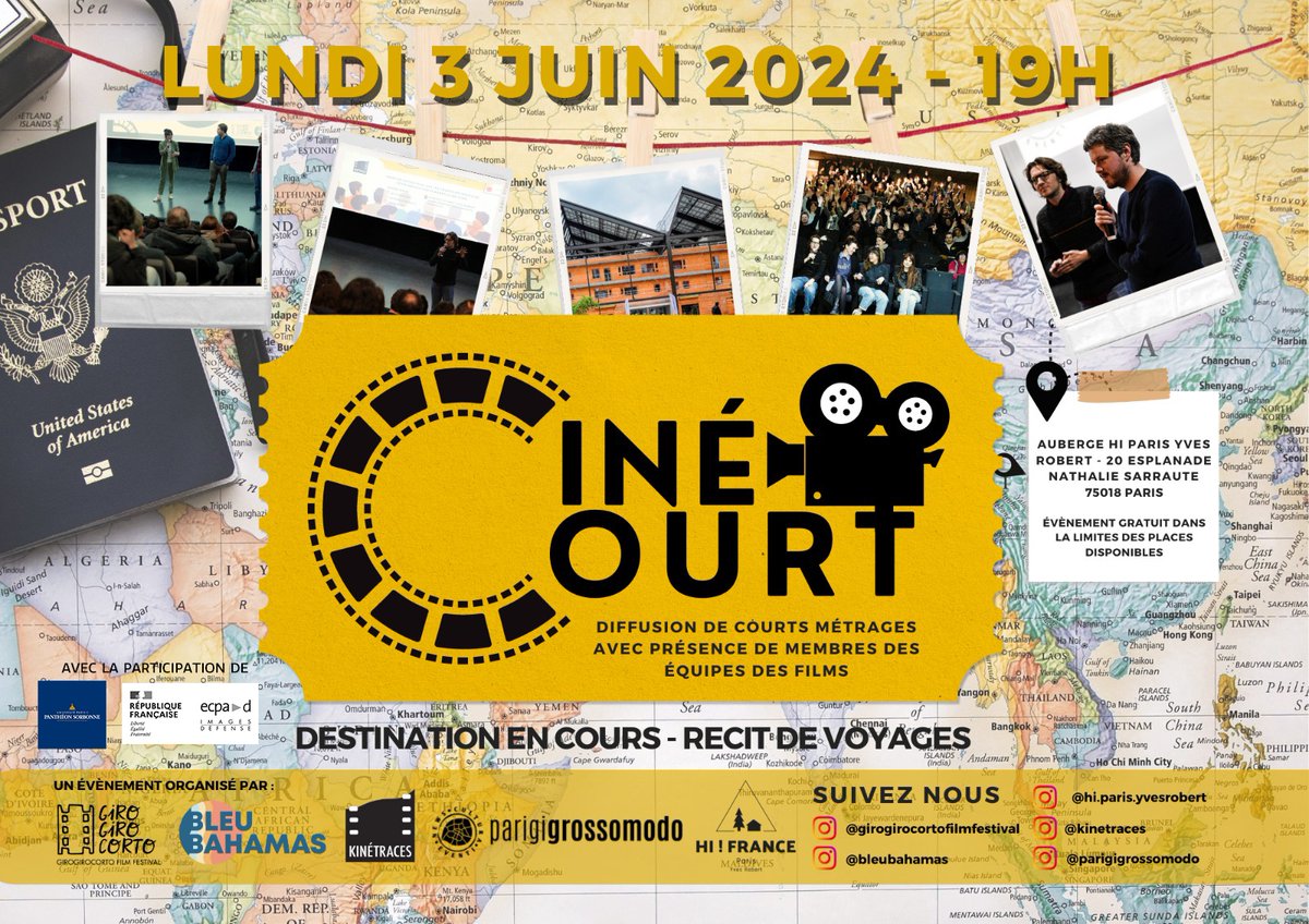 KinetracesAsso's tweet photo. Kinétraces est très heureuse d'être à nouveau partenaire du programme Ciné Court, consacré à la découverte de courts-métrages de jeunes réalisatrices et réalisateurs, organisé par l'association Bleu Bahamas avec le soutien du festival Girogirocorto https://t.co/Nb1zwIUAM7
