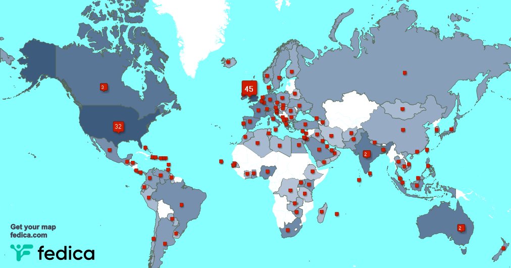 I have 12 new followers from USA 🇺🇸, and more last week. See fedica.com/!JohnEDavies