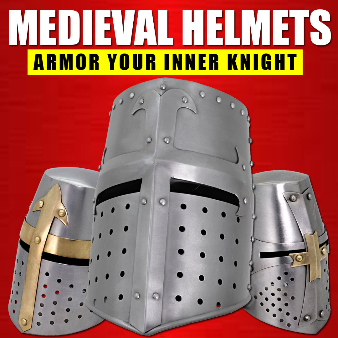 SwordsSword's tweet image. 𝐆𝐞𝐚𝐫𝐢𝐧𝐠 𝐮𝐩 𝐟𝐨𝐫 𝐲𝐨𝐮𝐫 𝐧𝐞𝐱𝐭 𝐂𝐎𝐒𝐏𝐋𝐀𝐘? 🤺 Add authenticity to your reenactments with our Historically accurate Medieval helmets!

🛒Shop Now: swordsswords.com/medieval-goods…

#medievalhelmets #cosplay  #historicalcollections #history #LARP