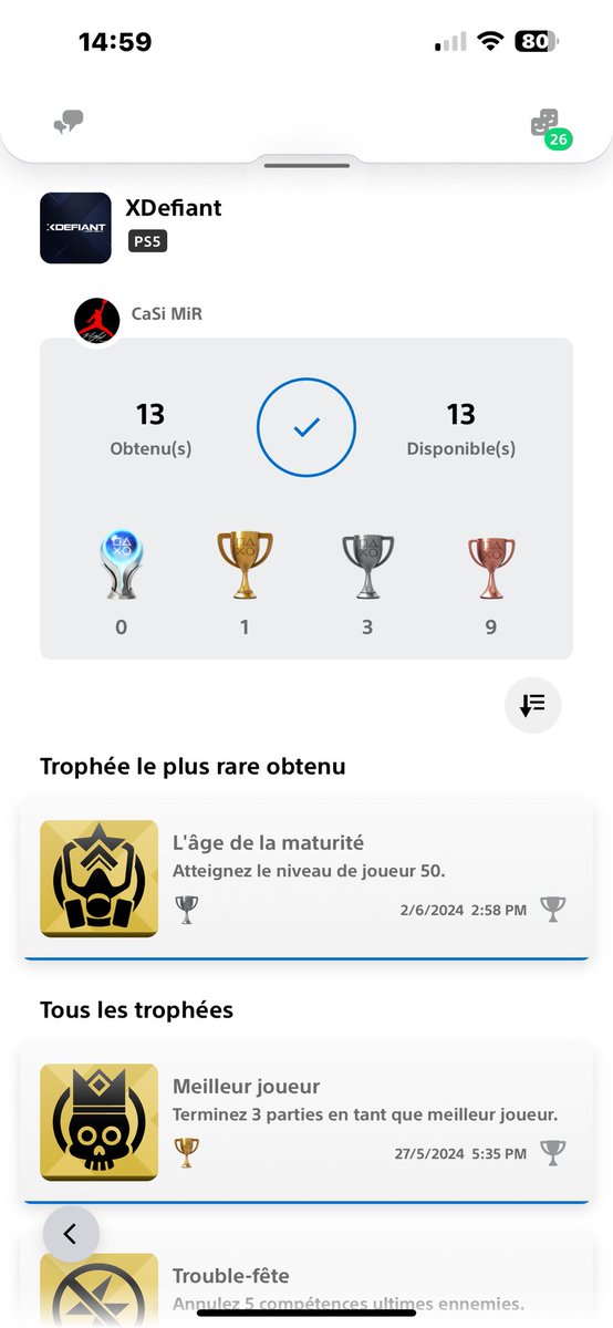 Pas de platine, juste un p’tit 100% bien sympathique. Ça rappelle les  premiers CallOf