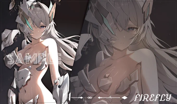 SC2024Summer / エアサンクリ 新作発表⑦ ホタル の スリーブ(一部が光ってます) や プレイマ ット になります! イラストレーターは YENI()様です。 ※プレイマットはフルアート版と横版の2種類があります。