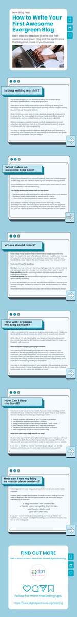 Find out how to write your first awesome evergreen blog with top tips from our Tutor, Kate ✍️

digitalpeninsula.org/resources/how-…