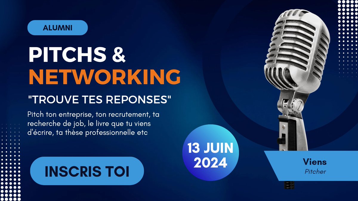 mbamdia's tweet image. [#MBAMCI Alumni]

Nous étions 70 lors de la dernière soirée. Viens partager ton besoins et trouve une réponse lors du networking. Merci de diffuser largement.

Pitcher : docs.google.com/forms/d/e/1FAI…

Assister : 
eventbrite.fr/e/inscription-…