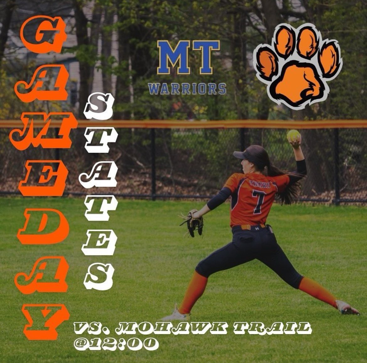 MAYNARDS0FTBALL's tweet photo. Round of 32 game in the state tournament kicks off with first pitch at noon today. Come out and support your 🥎 Tigers! #GoTigers https://t.co/VpqesI4vg6