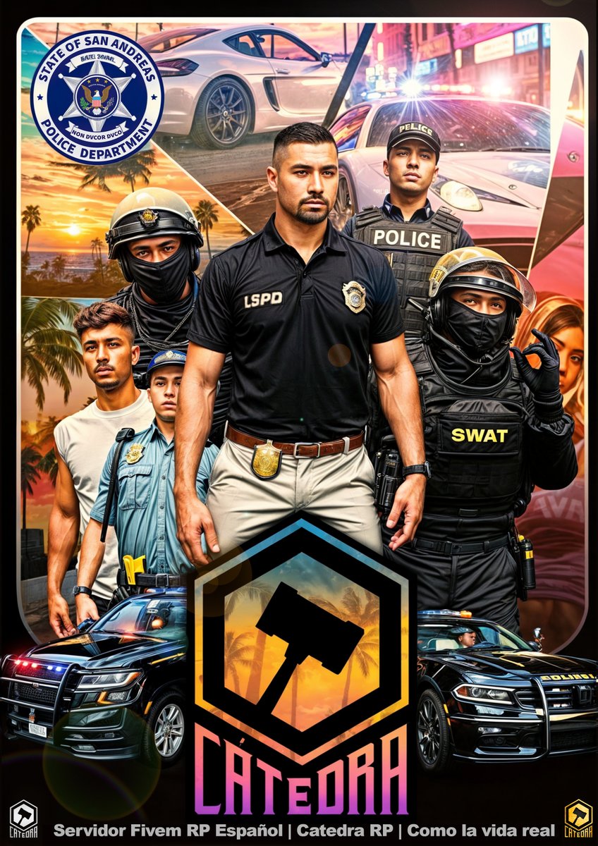 ChumillasX's tweet photo. 🌴🏖️ Catedra RP 🌴 El lunes comienza algo nuevo, diferente, especial... te invito a conocer lo que viene!!! @CatedraRP #CatedraRP #LSPD #GTAV #Twitch #Kick #RolePlay https://t.co/PY57RbFAR2