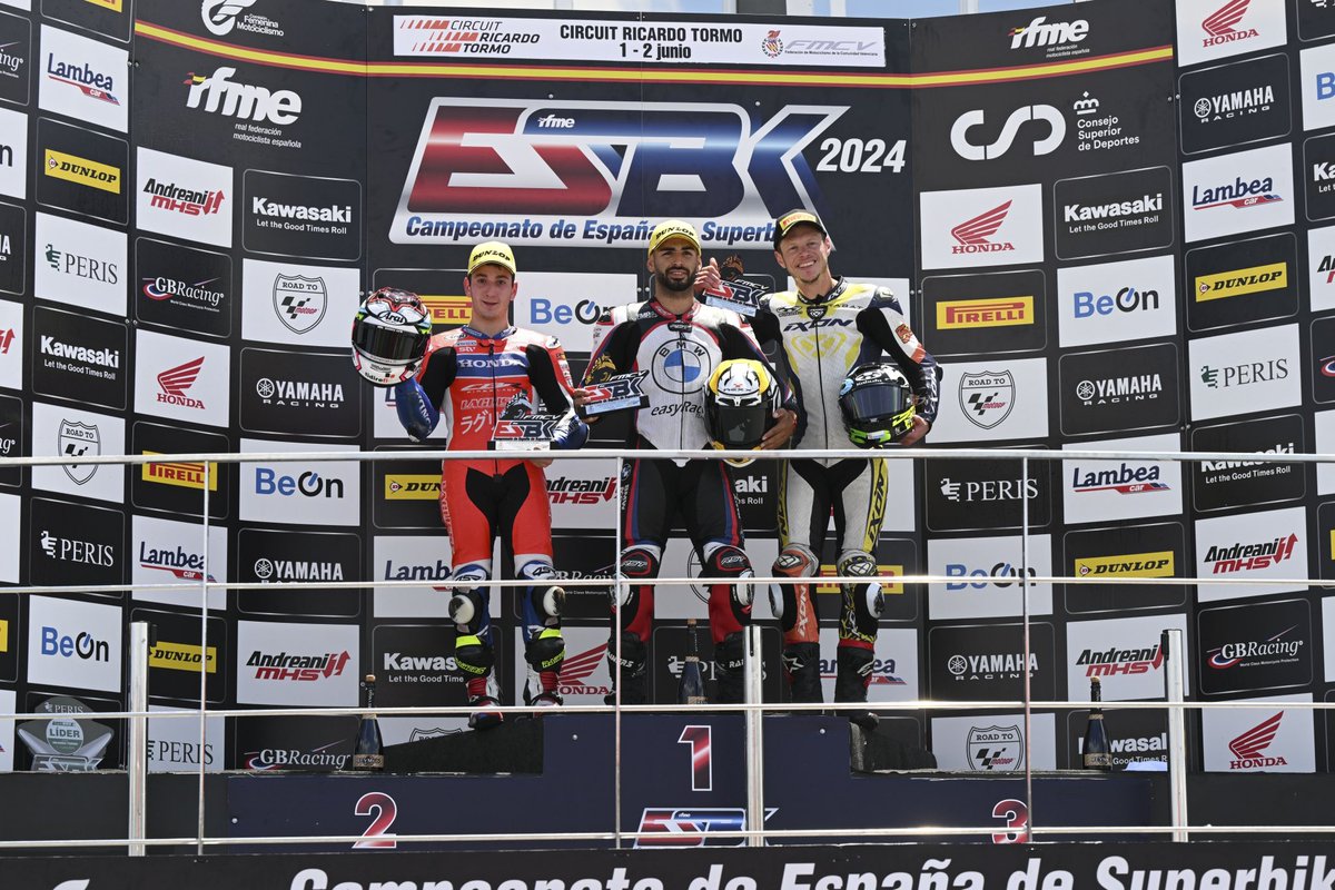 TitoRabat's tweet image. Nos despedimos de la segunda carrera del #Esbk de Valencia con un podio muy luchado 💪💪🏁