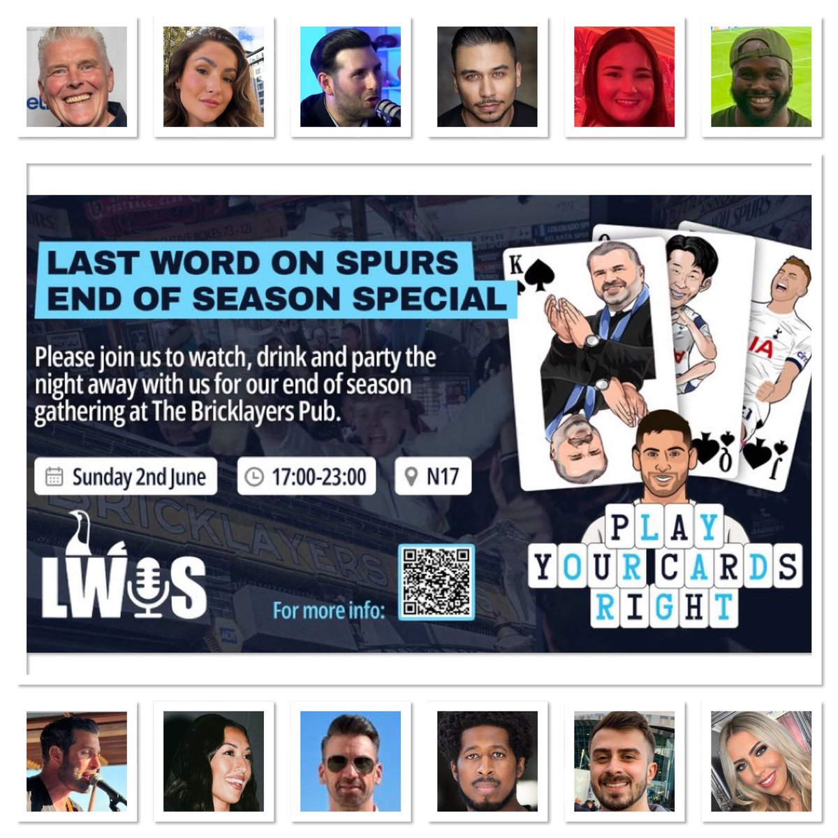T minus 3 hours till lift off ! 

Make sure you tune in at 6pm for the <a href="/LastWordOnSpurs/">Last Word On Spurs</a> end of season special with all your fav panel guest… &amp; I’ll be playing all your fav <a href="/SpursSongSheet/">Spurs Song Sheet 🎶🏟 🤍💙Home of Tottenham Chants</a> tunes &amp; classic spurs live throughout🎸🎤🔥

Coming live from  <a href="/BricklayersN17/">The Bricklayers Arms</a> 🔥