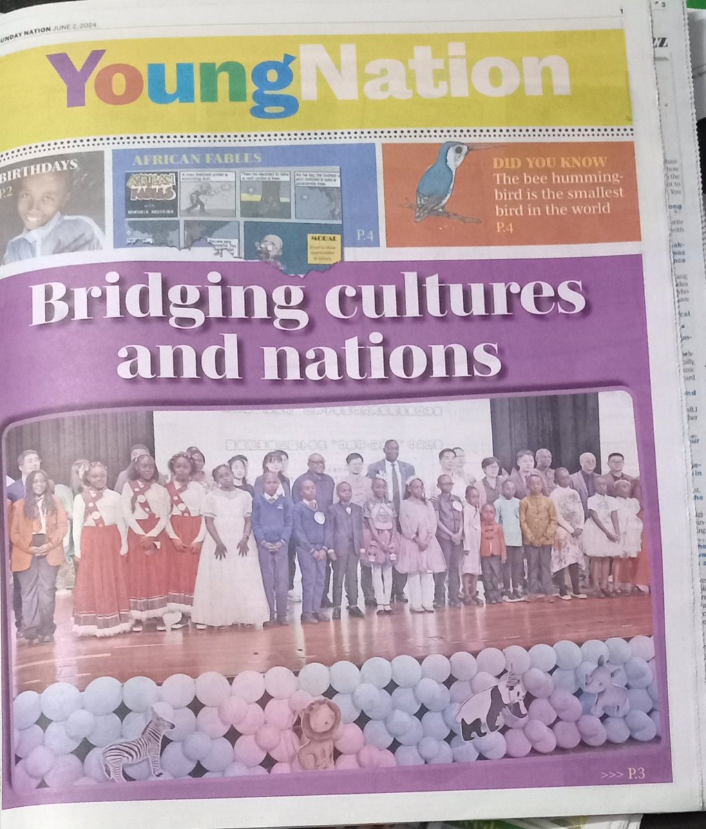 otieno_tebby's tweet photo. In today's Sunday Nation newspaper @NationAfrica #YoungNation , I have highlighted primary school students who bagged this year's #chinese bridge competency awards. https://t.co/JsdlXjOils