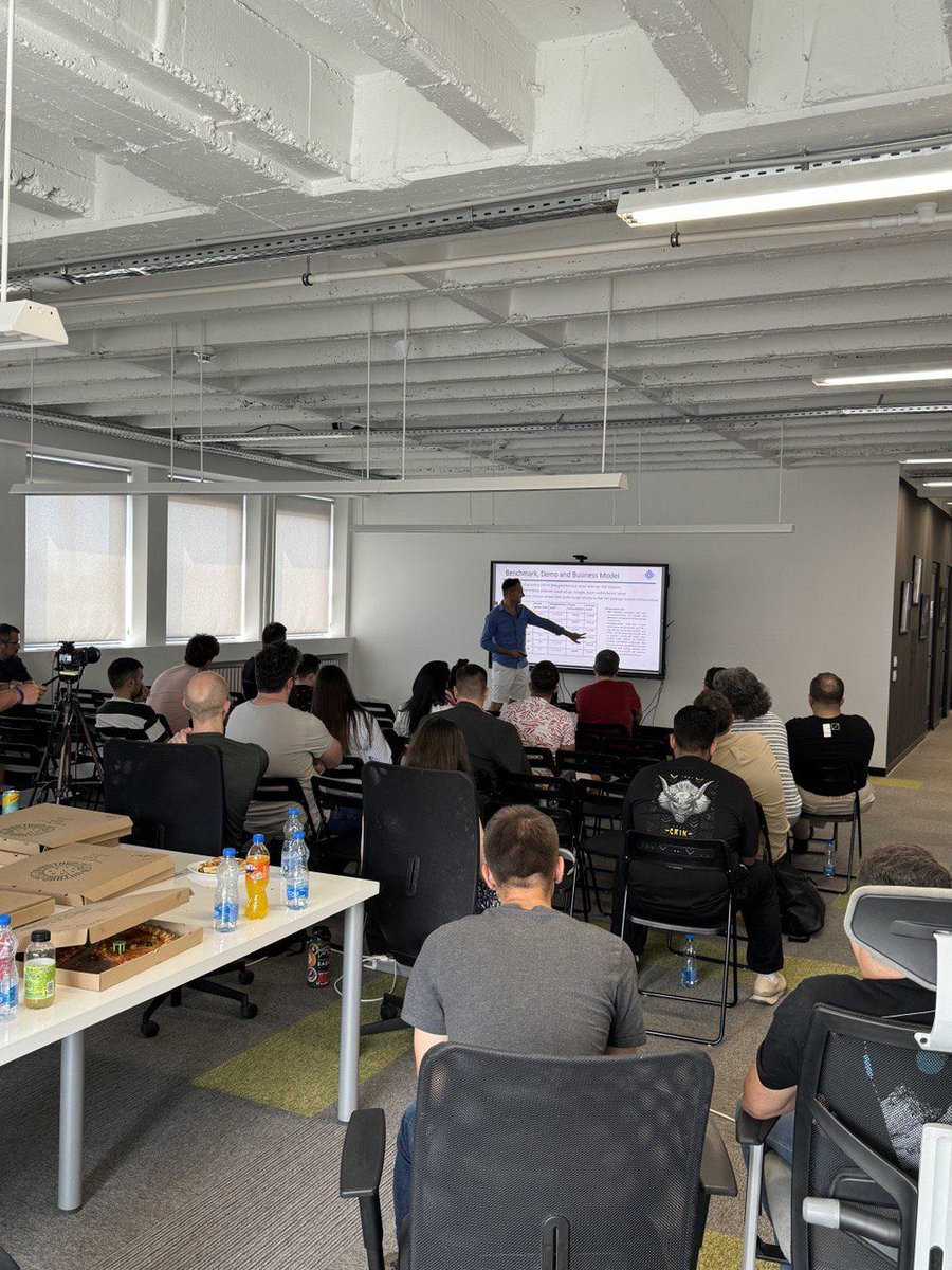 Our team is already at Belgrade Blockchain Week 🇷🇸. Today at ZKBelgrade, Slobodan Lukovic from <a href="/PonosTechnology/">Ponos Technology</a> presents:
'Hardware-Software co-design for commoditization of ZK proving (Telos use case)'

Highlights 🧠:
🔹 Base proof in Risk0, recursive aggregation with Plok2
🔹