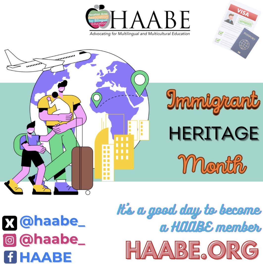 HAABE (@haabe_) on Twitter photo June is Immigrant Heritage Month! ๐ <a href="/HAABE_/">HAABE</a> celebrates the rich contributions of immigrants to our communities. Let's honor their stories and embrace the diversity that strengthens our nation. #ImmigrantHeritageMonth #BilingualEducation #CelebrateDiversity
<a href="/TA4BE/">TABE</a> <a href="/NABEorg/">NABE- National Association for Bilingual Education</a> June is Immigrant Heritage Month! ๐ <a href="/HAABE_/">HAABE</a> celebrates the rich contributions of immigrants to our communities. Let's honor their stories and embrace the diversity that strengthens our nation. #ImmigrantHeritageMonth #BilingualEducation #CelebrateDiversity
<a href="/TA4BE/">TABE</a> <a href="/NABEorg/">NABE- National Association for Bilingual Education</a>