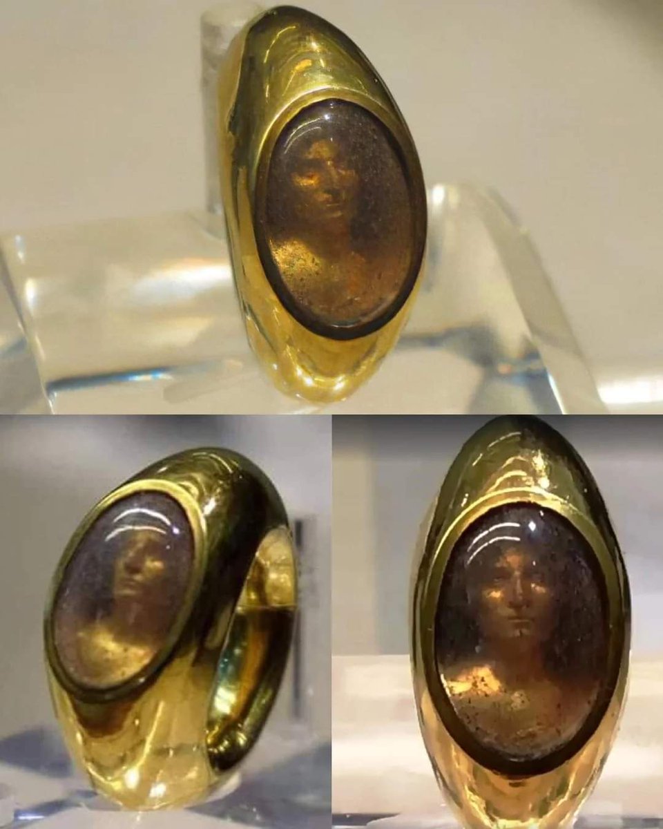 Carvilio Ring; a 2000 year old ‘Hologram’ enclosed in a gold jewel :

The history of the uniquely designed ring dates back 2000 years. The ring of Titus Carvilius Gemello was found on the finger of a Roman matron, the noble Aebutia Quarta, in so-called Flavio-Trajanic Tomb, now