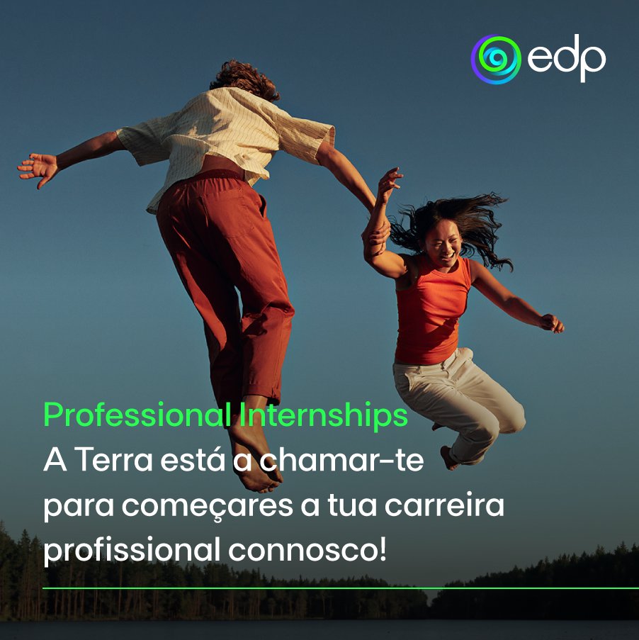i_imiranda's tweet photo. A Terra está a chamar-te para começares o teu percurso profissional com a EDP!

Com o EDP Professional Internship, podes completar um estágio remunerado de 9 meses e participar em projetos desafiantes.

Candidata-te já: https://t.co/vCKRERNgZR

#EDPWeChooseEarth #AllGreen2030 https://t.co/5XdhX1E59C
