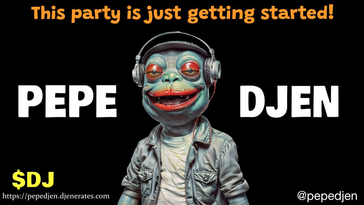 DLS1975's tweet image. So much to love about Pepe Djen. Great community and it’s a meme coin that actually has utility and an entire ecosystem. Great time to join the party.