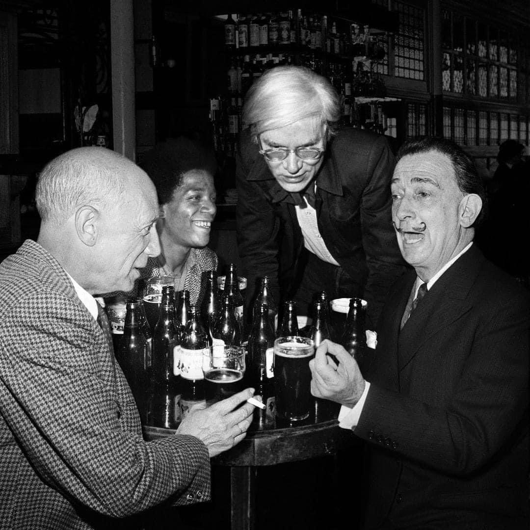 Arteymas_'s tweet image. Grandes artistas del siglo XX.
De izquierda a derecha: Pablo Picasso, Jean-Michel Basquiat, Andy Warhol y Salvador Dalí