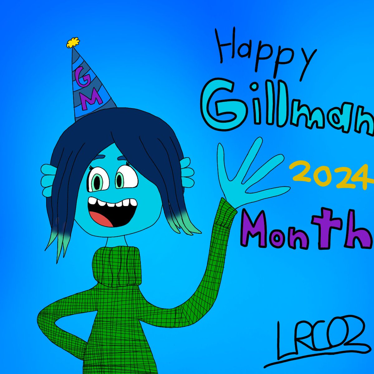 Ya es el mes Gillman y toca celebrar haciendo un Fanart de Ruby XD #RubyGillman #GillmanMonth2024 #RGTK #RubyGillmanTeenageKraken