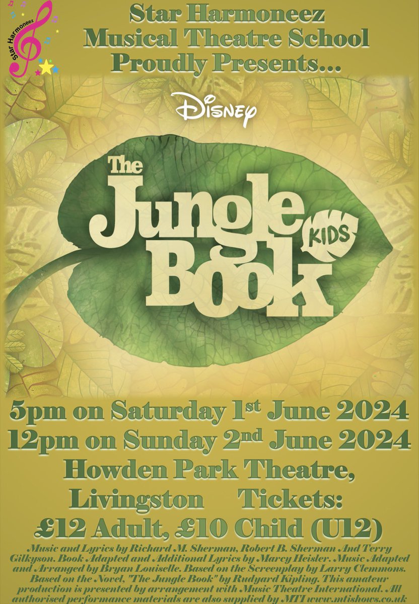 BoghallPSch's tweet photo. These two Boghall pupils impressed Miss Heenan this afternoon when they took part in the @StarHarmonies performance of THE JUNGLE BOOK kids at Howden Park! It was a fantastic show! Well done to both of you. π π βοΈ
π π΅ π» πΆ π
#therighttodevelopyourtalents @WL_UNCRC #BPSRRS https://t.co/YliFwSC27W