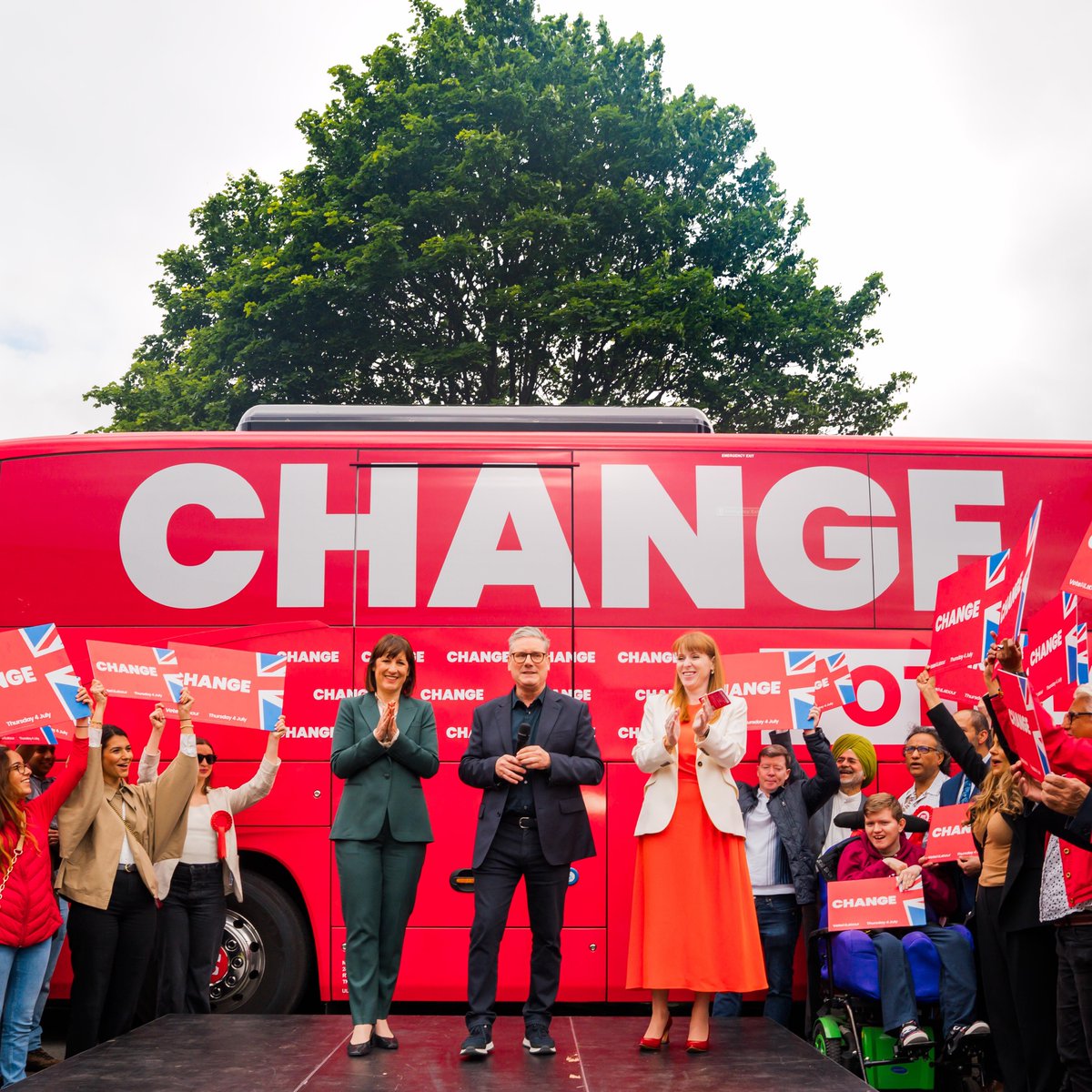 Travelling across Britain this week, one thing was clear: people want change.

Labour is ready to deliver that change.

Vote Labour on Thursday 4 July.