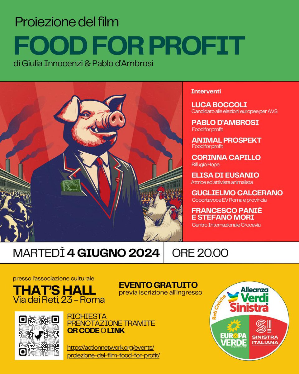 Proiezione film #foodforprofit martedì 4 giugno h20 a via dei Reti 23 (San Lorenzo)

Richiesta prenotazione