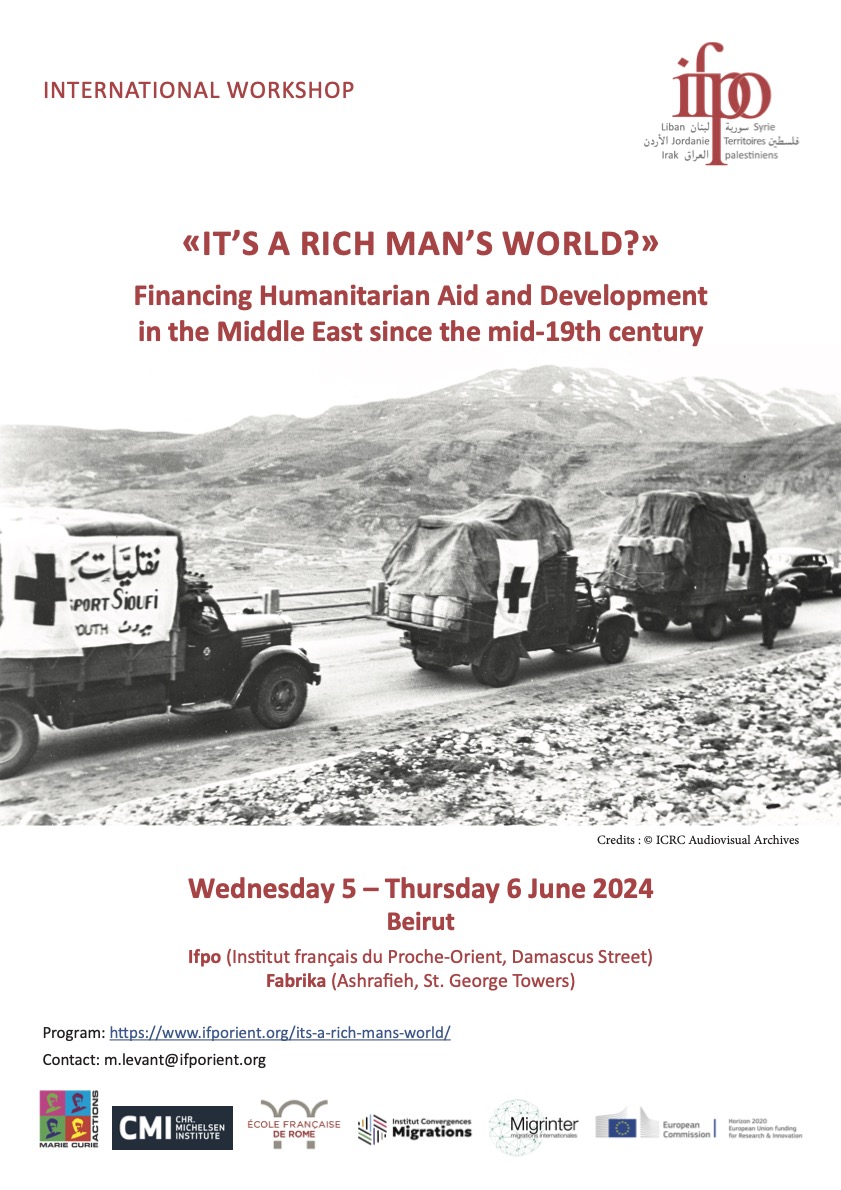 levant_marie's tweet photo. "It's a rich man's world"? Let's explore the complexities of financing humanitarian aid and development in the Middle East. 5-6 June at Fabrika and IFPO Beirut @ifporient Program: https://t.co/6UsvAdCViA
@YHakoum @ef_rome @ICMigrations @mattrey1980 https://t.co/exQ018DQpQ