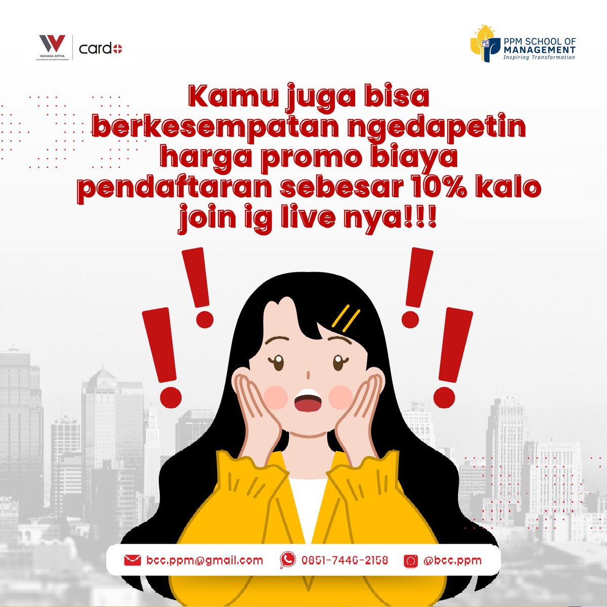 bcc_ppm's tweet photo. ✨ INFO SESSION ✨
Jangan lupaa hadir yaa!! dalam Info session kita akan mengupas banyak tips and trick menarik untuk teman - teman!
Jadi jangan lupa hadir ya! Catat tanggal dan waktunya ya!

Senin 3 juni 2024
19.00 WIB
Live di instagram BCC PPM

#PPMBCC
#PPMschool https://t.co/mxfdnfprAJ