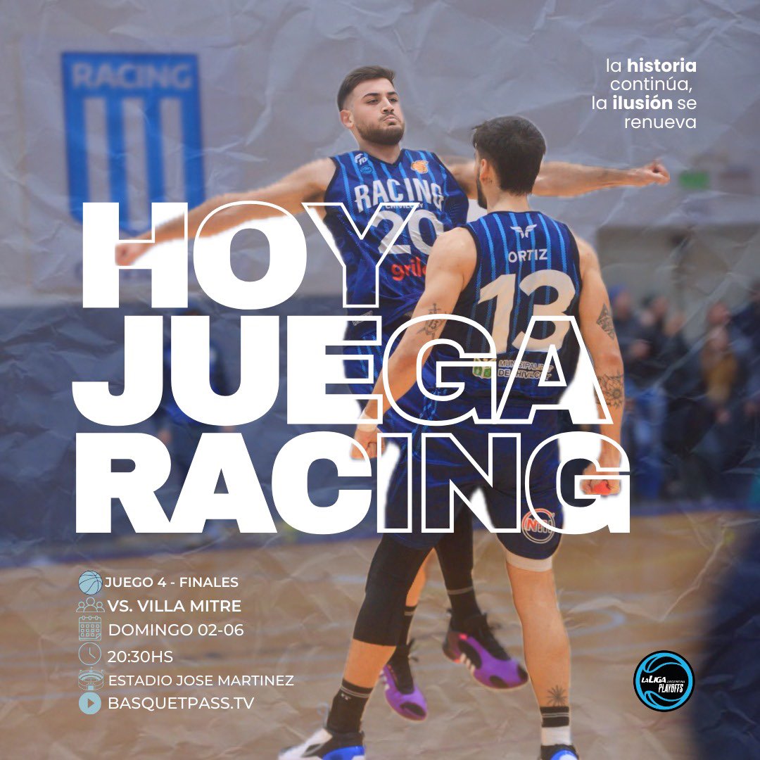 racingchbasquet's tweet photo. Hoy más que nunca, confíen en este equipo.
Ellos dejarán la vida, en busca de un sueño.
Hoy a las 20:30 hs, enfrentaremos de visitante a @VM_Basket, por el juego 4 de las finales de Conferencia, de la @LigaARGbasquet.
A dejar todo AKD.
La entrega no se negocia.
#racingdechivilcoy https://t.co/f2siuDmaiM