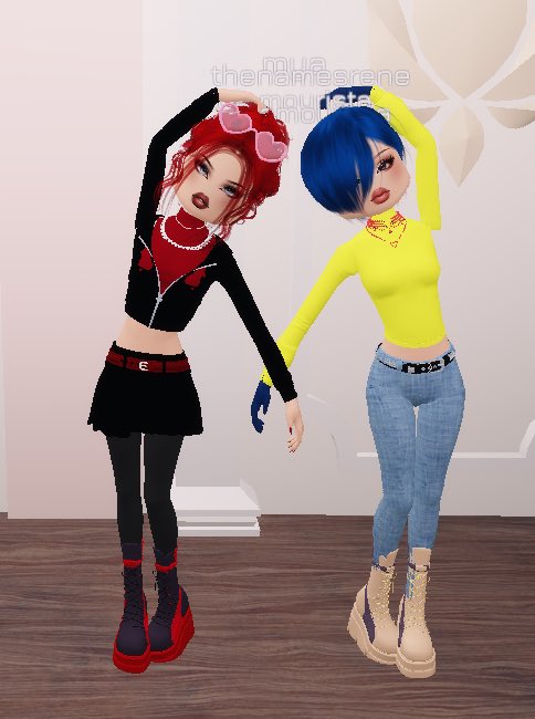 mya 🦋💫 on X: “hanna and i on dress to impress last night and