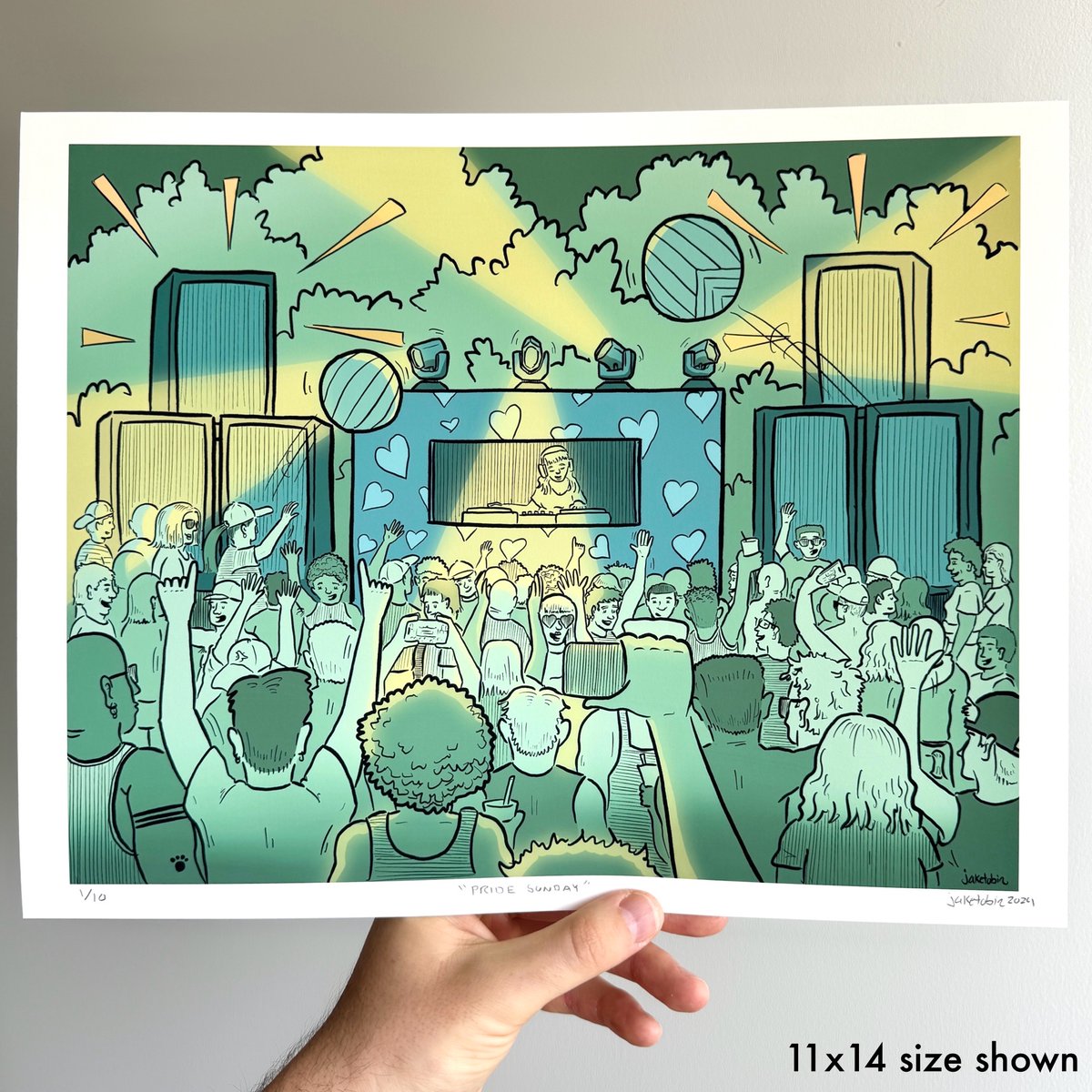 jaketobin's tweet photo. Just launched my Pride 2024 series, including new limited edition signed &amp; numbered prints that celebrate queer parties &amp; joy. 50% of June sales donated to @RainbowRailroad.  

Find them all at the link below 😘 

https://t.co/WbiDE6DDZ0 https://t.co/1PrPWCotyU