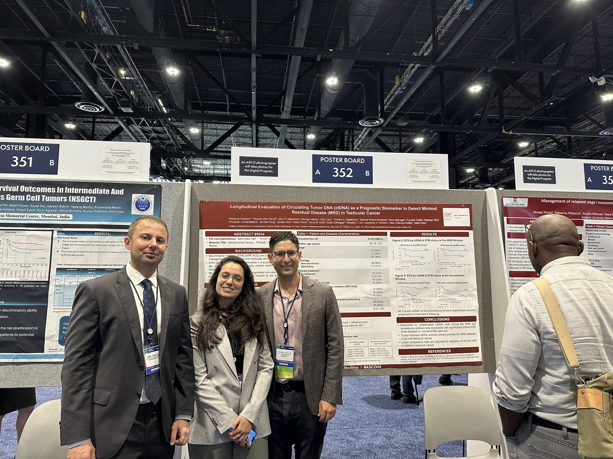 Nabil Adra (@nabiladra) on Twitter photo ctDNA promising in diagnosis, on-treatment monitoring, and MRD evaluation in patients with germ-cell tumor. Larger studies needed to validate. <a href="/arafflemd/">Alex Chehrazi-Raffle, MD</a> <a href="/DrJohnSfakianos/">Dr. John Sfakianos</a> <a href="/IUCancerCenter/">IU Simon Comprehensive Cancer Center</a> <a href="/IUHemOnc/">Indiana University Hematology/Oncology Fellowship</a> <a href="/rebeccahassoun/">Rebecca Hassoun</a> #ASCO24 <a href="/TestesCancer/">Testicular Cancer</a> <a href="/IUuro/">Indiana University Department of Urology</a> ctDNA promising in diagnosis, on-treatment monitoring, and MRD evaluation in patients with germ-cell tumor. Larger studies needed to validate. <a href="/arafflemd/">Alex Chehrazi-Raffle, MD</a> <a href="/DrJohnSfakianos/">Dr. John Sfakianos</a> <a href="/IUCancerCenter/">IU Simon Comprehensive Cancer Center</a> <a href="/IUHemOnc/">Indiana University Hematology/Oncology Fellowship</a> <a href="/rebeccahassoun/">Rebecca Hassoun</a> #ASCO24 <a href="/TestesCancer/">Testicular Cancer</a> <a href="/IUuro/">Indiana University Department of Urology</a>