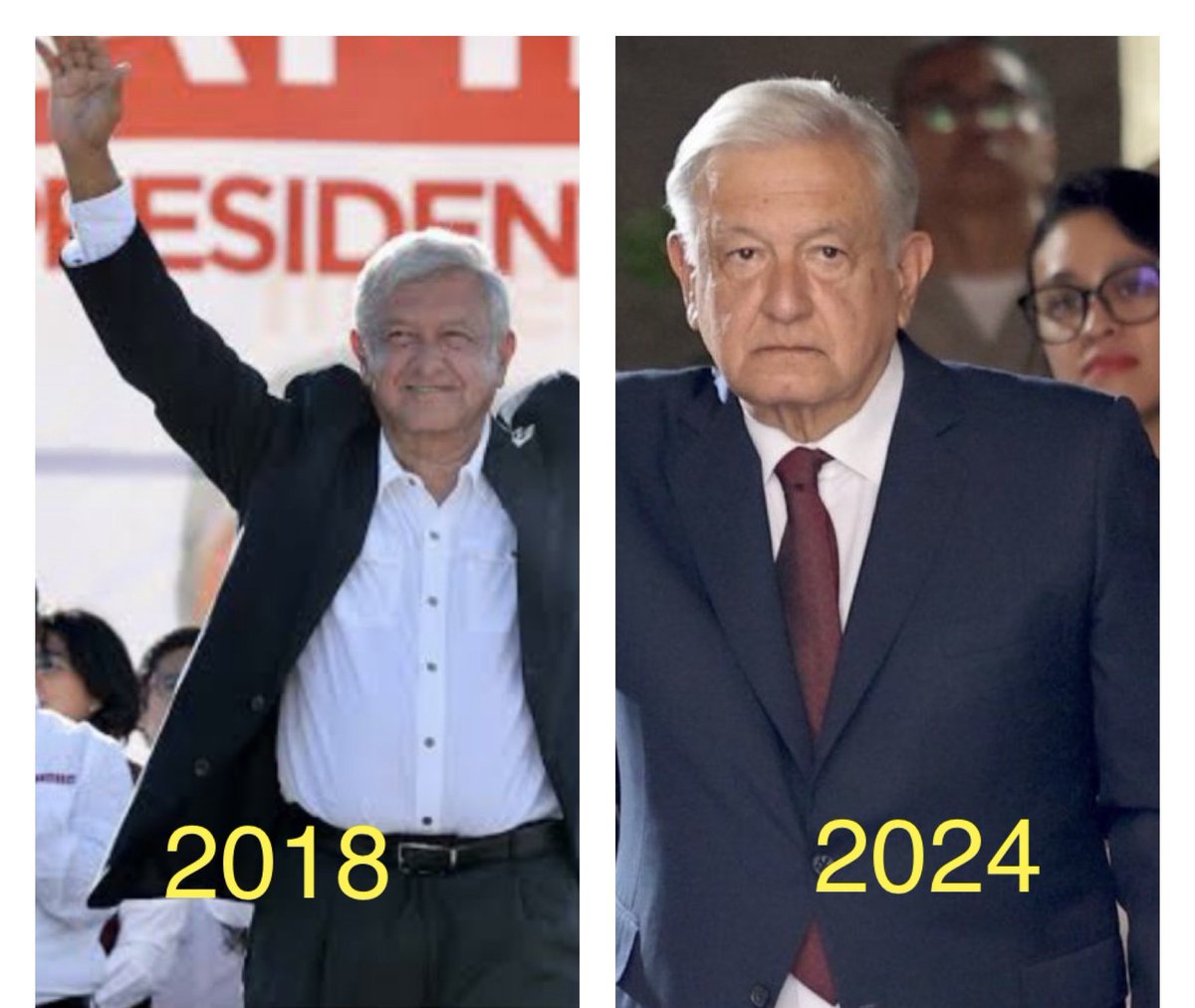 bartije's tweet photo. 2018: la ilusión y la esperanza.
2024: la frustración y los malos resultados.
El cuerpo habla.
#LenguajeSinPalabras https://t.co/zzmxmpjlcU