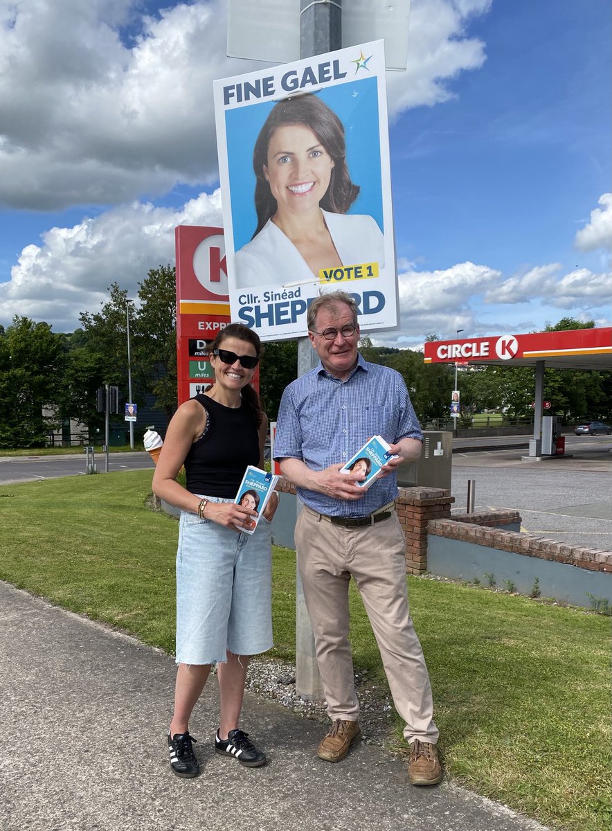 Delighted to be in Little Island/Glounthaune today canvassing with Sinéad Sheppard and her team. @FineGael has 16 candidates in 7 Local Electoral areas where all or part of the area is in Cork North Central the constituency I represent