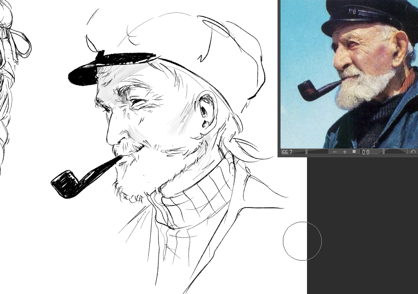 desenhei um velhinho muito fofo   quero chora 