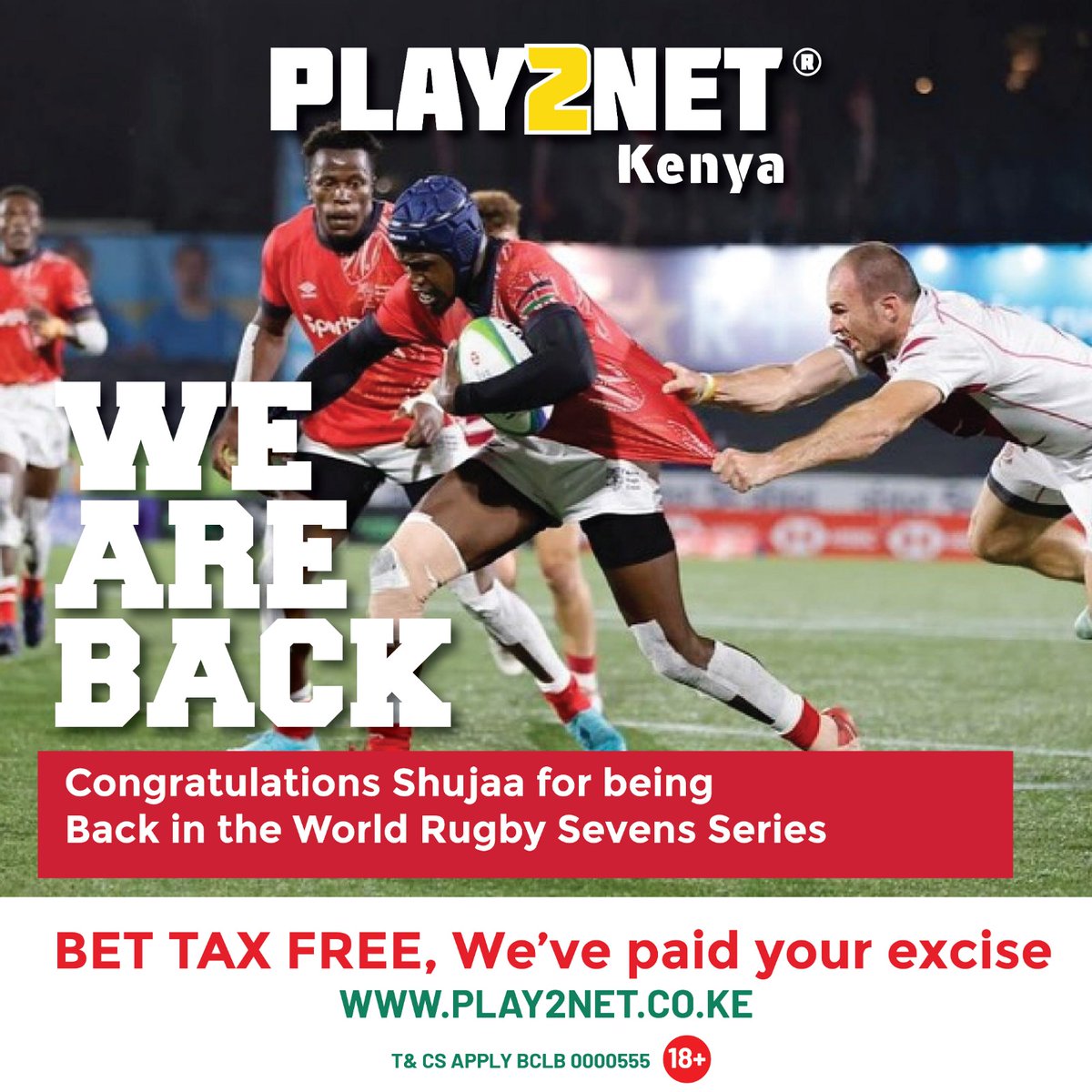 Ckgames19's tweet photo. #Kenya7s
Shujaa qualified for the HSBC SVNS Series. Kenya Sevens are back to the World Rugby Sevens Series. Main event on Sunday.
Join Play2net through the link and get tax free bets👇👇👇 https://t.co/YEf8ery2xF
Ata KRA hawataenda Na Bob yako😂😂
#HEREWEGO #sakaja #Gotha  #Trend https://t.co/8LbC0NV2Fv
