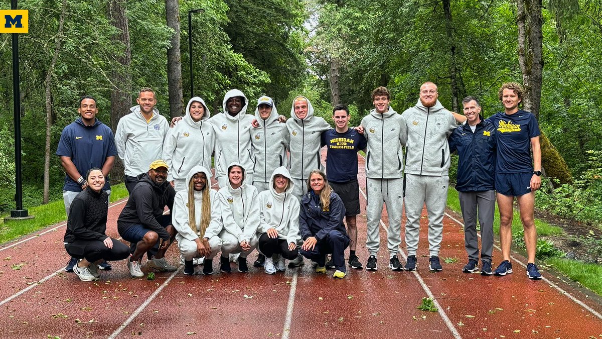 UMichTrack's tweet photo. The Wolverines have landed in Oregon! 〽️

S/O to @nike for letting us spend some time on the track! https://t.co/AjCmTxktBq