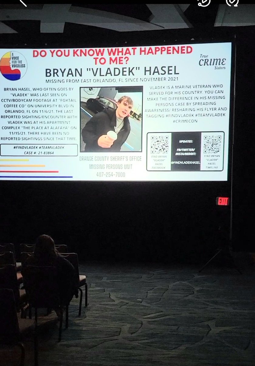 PhD_OnTheCouch's tweet photo. ๐๐๐๐๐๐๐๐๐๐
As #CrimeCon #CrimeCon2024 wraps up, please continue to share Vladek's face ๐
Bryan "Vladek" Hasel
#MISSING since 11/2021
From #Orlando Florida
Thank you @CrimeCon 23 & #PodcastRow for helping his family get so many eyes on him
#FindVladek #TeamVladek https://t.co/TmVuxPc1VA