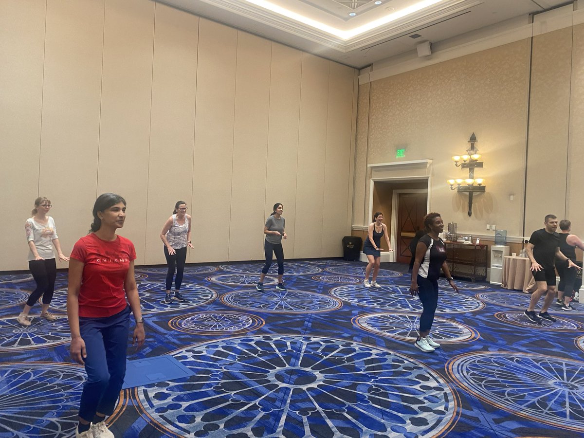 EugeniaGianos's tweet photo. Closing out the @nationallipid conference with the most important event - #Zumba! Such a fun group! new President @CBallantyneMD helping to lead &amp; former pres @dan_soffer joining on his way out! 😁 @carolkirkpat3 @TiaBimal @lipid @lenoxhill @NorthwellHealth https://t.co/fgSr2Imd6z