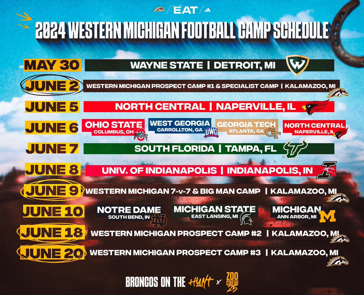 I will be attending the Western Michigan Prospect Camp today! <a href="/Drew_Moulton/">Drew Moulton</a> <a href="/WMU_Football/">Western Michigan Football</a>