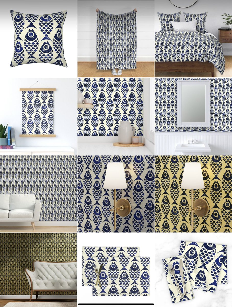 siugaojok's tweet photo. Simple Fish Pattern Collection now available on my #spoonflowershop @spoonflower #fishpattern #spoonflower #floralpattern #patterns #spoonflowerfabric 
#surfacepatterndesign #siugaojok #drawsimpledaily #doodleadayjune #navyandwhite #blueaura 
https://t.co/pcjYBKAkU9 https://t.co/1K3MXmNvv7