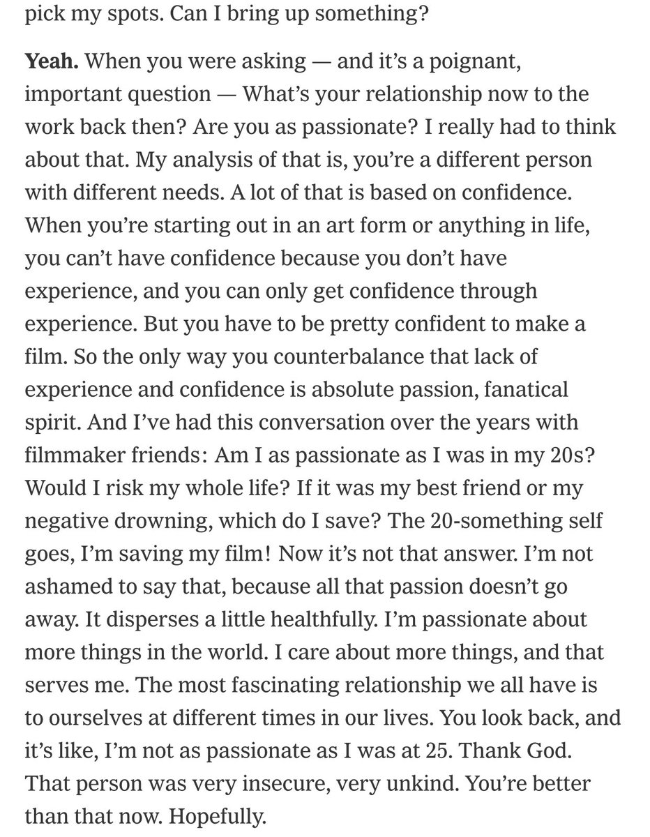 Love Richard Linklater’s wisdom here.