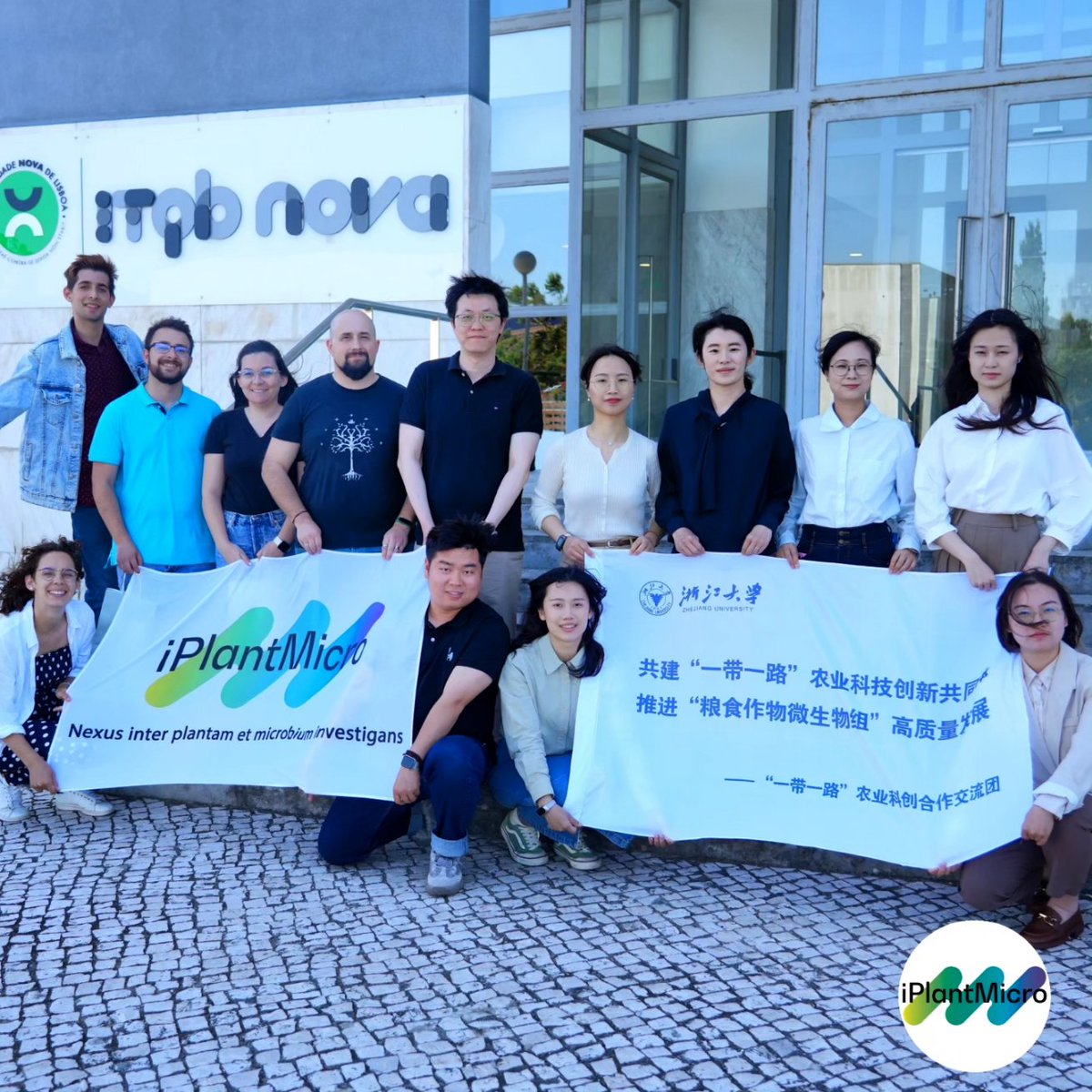iPlantMicro's tweet photo. This week we had the honor to host a delegation of our new colleagues @ZJU_official! Dr. Mengcen Wang and his students shared their impressive research lines, and several members of @greenit_bio4sus @itqbnova and @INIAV_IP showed their recent works as well! https://t.co/kg64LaunsY