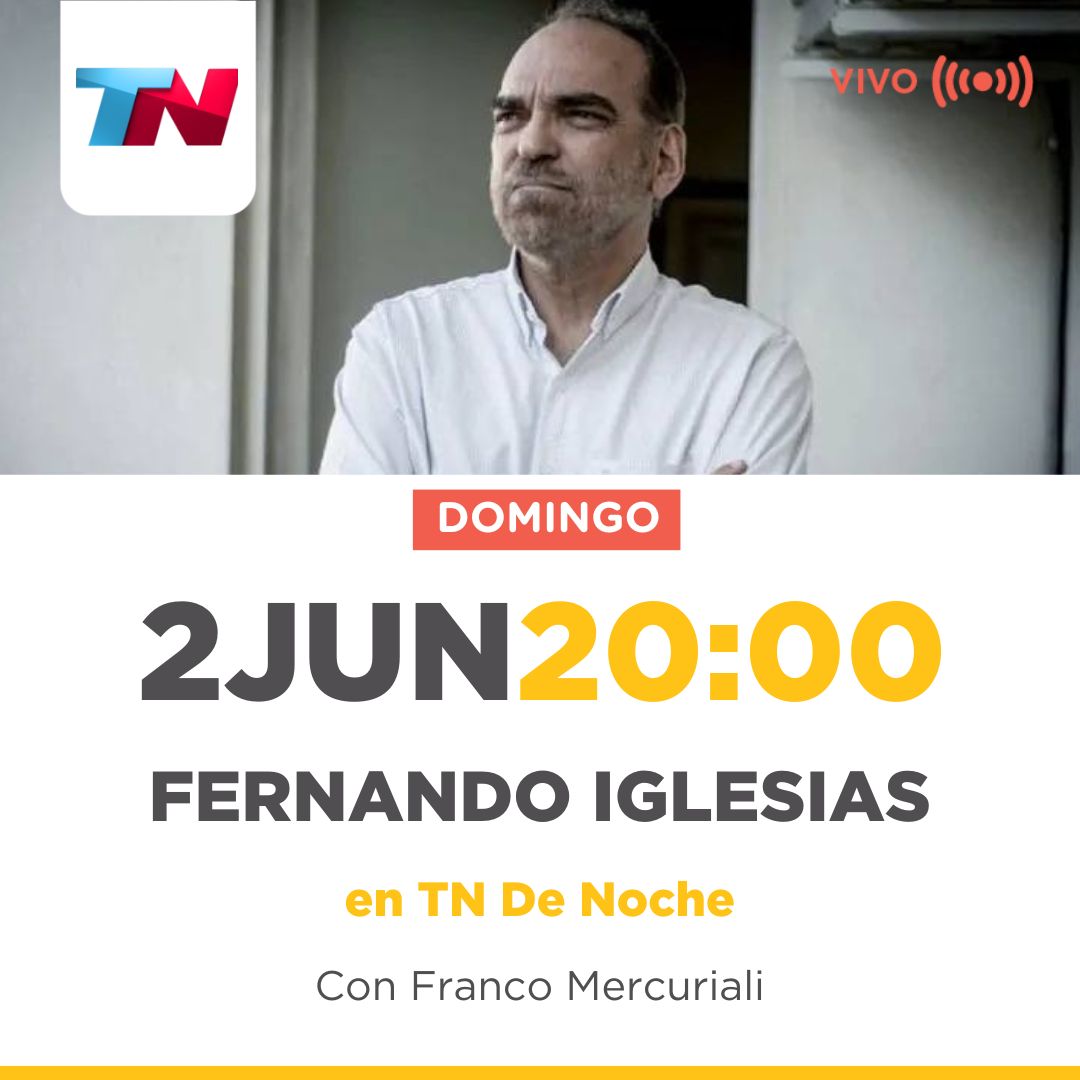 Hoy a las 20hs voy a estar en #TNDeNoche con @fmercuriali hablando de temas de actualidad.
Por @todonoticias